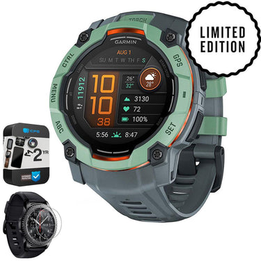 Garmin Instinct 3 50mm Outdoor GPS Smartwatch + Screen Protector + 2 Yr Warranty Bundle