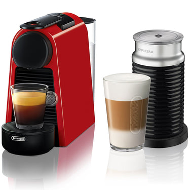 Nespresso Essenza Mini, Compact Espresso Machine, 19-Bar Pressure, Fast Heat-Up, Ruby Red