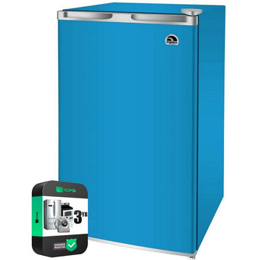 Igloo 3.2 CU Ft Compact Fridge Blue with 3 Year Warranty
