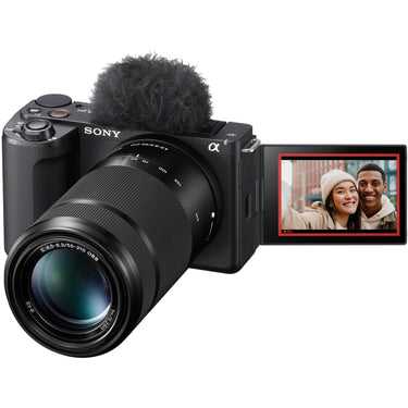 Sony ZV-E10 II Mirrorless Camera Black + 55-210mm Lens Kit & Accessories Bundle