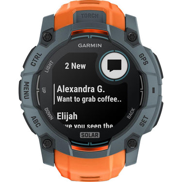 Garmin Instinct 3 50mm GPS Smartwatch Solar+2x Protector + 2 Yr Warranty Bundle