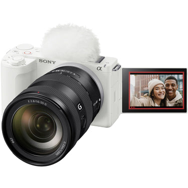 Sony ZV-E10 II Mirrorless Camera White + 16-55mm F2.8 G Lens Kit & Accessories Bundle