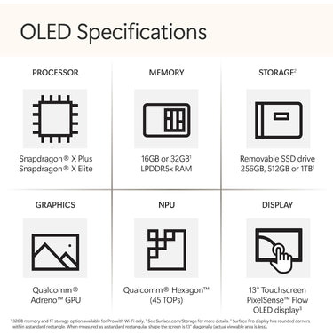Microsoft Surface Pro Copilot+ PC 13", OLED (11th Edition), Sapphire
