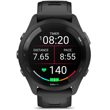 Garmin Forerunner 265 GPS Smartwatch, Black/Powder Gray w/ Garmin HRM 200 (XS-S) Bundle