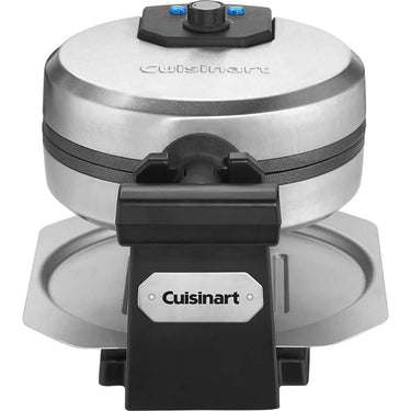 Cuisinart WAF-F10 Belgian Round Waffle-Iron Maker, Single, Black/Stainless (Refurbished)