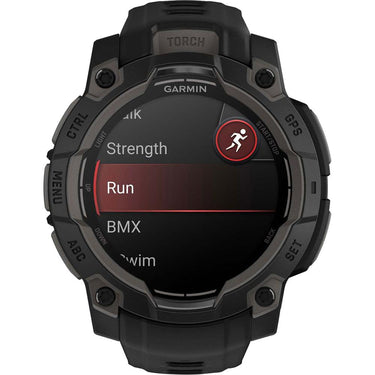 Garmin Instinct 3 45mm Outdoor GPS Smartwatch, AMOLED, Black w/ HRM 200 (M-XL) Bundle