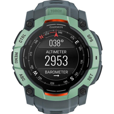 Garmin Instinct 3 50mm Outdoor GPS Smartwatch, AMOLED w/ HRM 200 (M-XL) Bundle