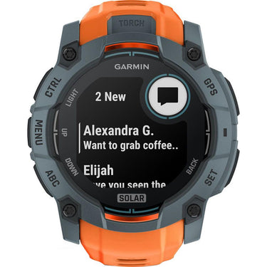 Garmin Instinct 3 50mm Outdoor GPS Smartwatch, SOLAR, Twilight w/ HRM 200 (M-XL) Bundle