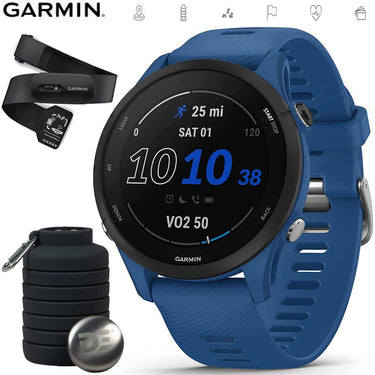 Garmin Forerunner 255 GPS Smartwatch Tidal Blue + Bottle & Heart Rate Strap M-XL