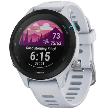 Garmin Forerunner 255 Music GPS Smartwatch White +Bottle & Heart Rate Strap M-XL