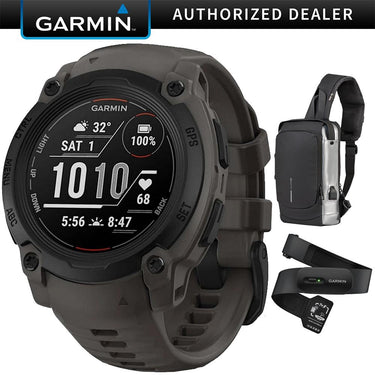Garmin Instinct E 40mm Rugged Outdoor GPS Smartwatch (Charcoal) + HRM 200 (XS-S) Bundle