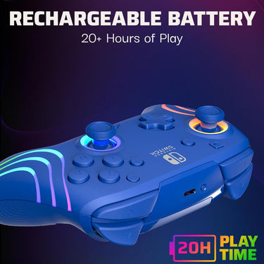 PDP Afterglow Wave Wireless Pro Controller with Full Motion for Nintendo Switch