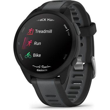 Garmin Forerunner 165 Music Smart Sport Watch, Black +Slate Gray +HRM 200 (XS-S) Bundle