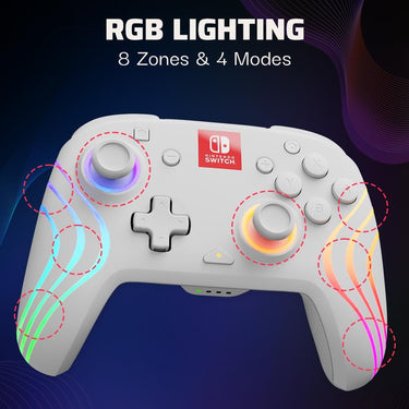 PDP Afterglow Wave Wireless Pro Controller with Full Motion for Nintendo Switch