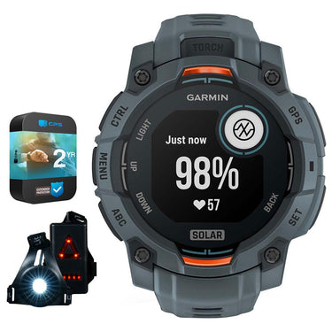 Garmin Instinct 3 45 mm Smartwatch SOLAR Twilight + Light + 2 Yr Warranty Bundle