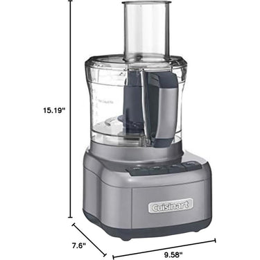 Cuisinart 8 Cup Food Processor, 350-Watt Motor, Gunmetal - Open Box
