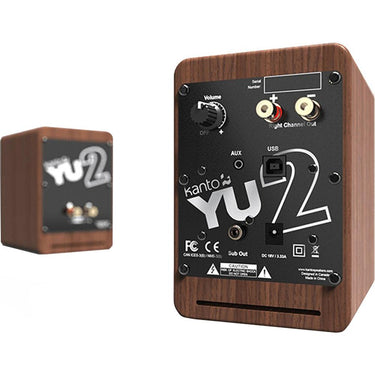 Kanto YU2WALNUT Powered Desktop Speakers Walnut/Noyer - Open Box