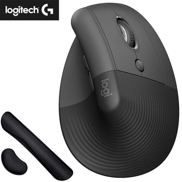 Logitech Core Ergo Series LIFT Vertical Ergonomic Wireless Mouse with Wrist Pads