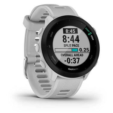 Garmin Forerunner 55 GPS Running Watch & Activity Tracker White + HRM 200 (XS-S) Bundle
