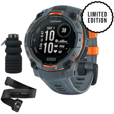 Garmin Instinct 3 45mm Outdoor GPS Smartwatch, SOLAR, Twilight w/ HRM 200 (M-XL) Bundle