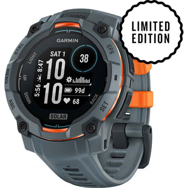 Garmin Instinct 3 45mm Outdoor GPS Smartwatch, SOLAR, Twilight w/ HRM 200 (M-XL) Bundle