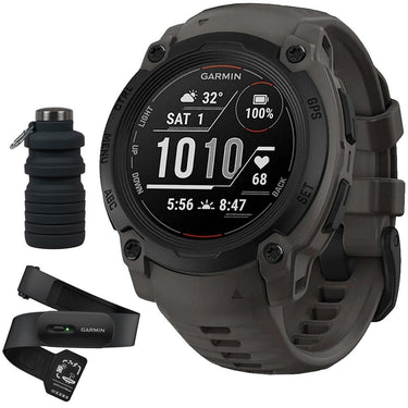 Garmin Instinct E 45mm Rugged Outdoor GPS Smartwatch (Charcoal) + HRM 200 (XS-S) Bundle
