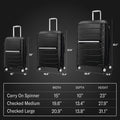 Samsonite Freeform Hardside Expandable Spinner Luggage 2PC Set(21/28-Carry-on/Large) Black