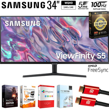 Samsung 34" ViewFinity S50GC Series 1440p Ultrawide Monitor +26 Months Protection Bundle