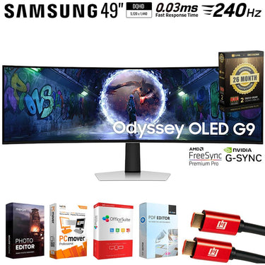 Samsung 49" Odyssey 240Hz OLED G9 Curved Gaming Monitor + 26 Months Protection Bundle