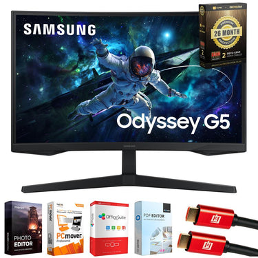 Samsung 27" Odyssey G55C QHD 1000R Curved Gaming Monitor + 26 Months Protection Bundle