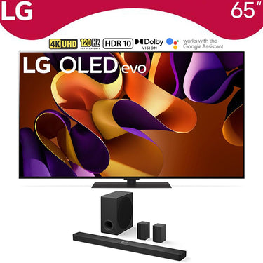 LG 65 Inch OLED evo G4 Series Smart TV 4K HDR 2024 with LG Soundbar
