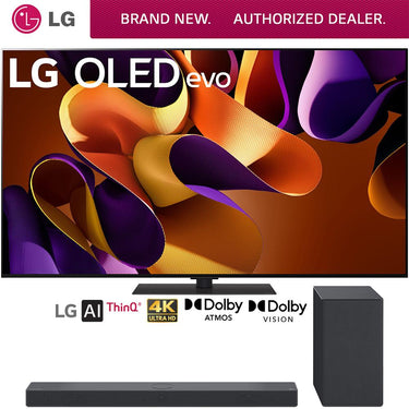 LG 65" OLED evo G4 Series Smart TV 4K HDR 2024 + LG SC9S Soundbar for evo Series