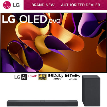 LG 83" OLED evo G4 Series Smart TV 4K HDR 2024 + LG SC9S Soundbar for evo Series