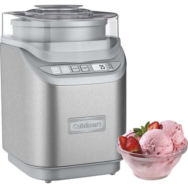 Cuisinart Electronic Ice Cream Maker Brushed Chrome Open Box + 1 Year Warranty