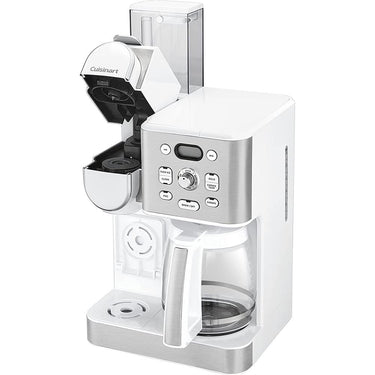 Cuisinart 2-IN-1 Combo Brewer Coffee Maker White Open Box with 1 Year Warranty
