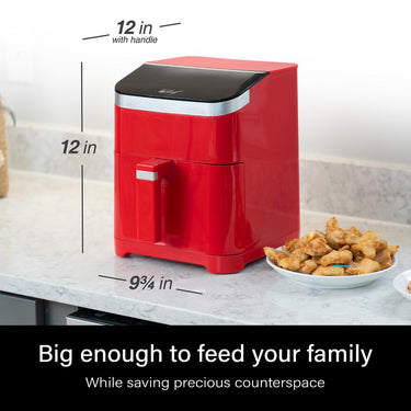 Deco Chef 5.8QT Air Fryer, Digital 8 Cooking Programs Open Box+1 Year Warranty