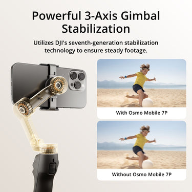 DJI Osmo Mobile 7P 3-Axis Phone Gimbal Stabilizer for iPhone & Android Bundle
