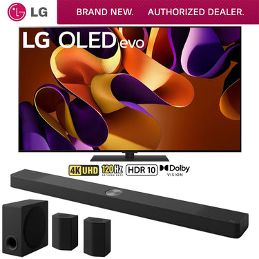 LG 55 Inch OLED evo G4 Series Smart TV 4K HDR (2024) + 9.1.5ch Soundbar Bundle