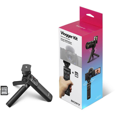 Sony Vlogger Kit Shooting Grip w/ Wireless RC 64GB Open Box + 1 Year Warranty Pack