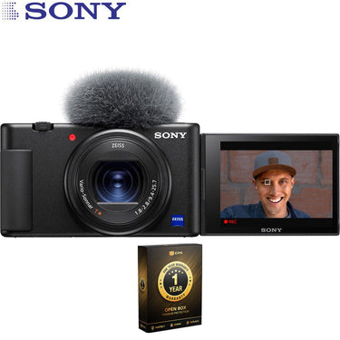 Sony ZV-1 Compact Digital Vlogging 4K Camera (Open Box) + 1 Year Warranty Pack