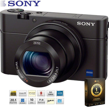 Sony Cyber-shot DSC-RX100 III 20.2 MP Digital Camera OPEN BOX + 1 Year Warranty Pack
