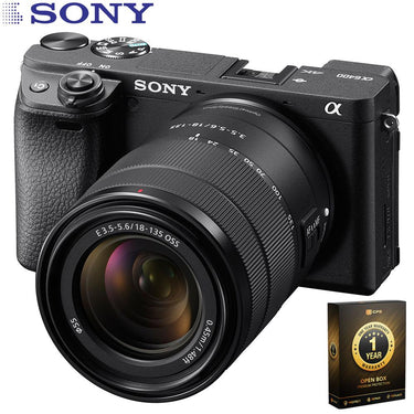 Sony a6400 Interchangeable-Lens Camera w/18-135mm Lens OPEN BOX +1 Year Warranty Pack