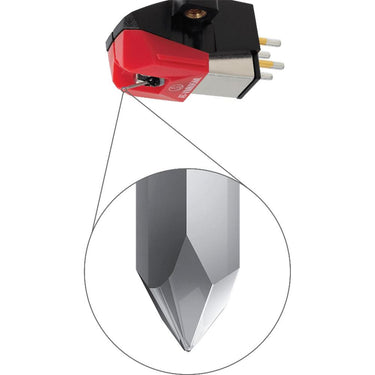 Audio-Technica AT-VM95ML Dual Moving Magnet Turntable Phono Cartridge, Red