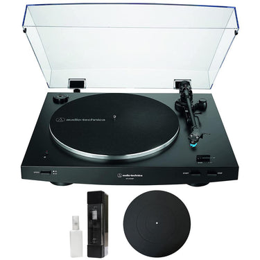 Audio-Technica Fully Automatic Wireless Belt-drive Turntable, Black w/ Accessories Bundle