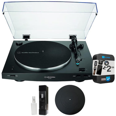Audio-Technica Fully Automatic Wireless Belt-drive Turntable, Black w/ 2 Year Warranty Bundle