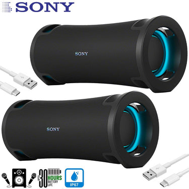 Sony ULT Field 7 Portable Bluetooth Karaoke Speaker IP67 (Pair) + USB-A to C Cable