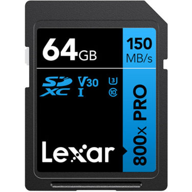 Lexar High-Performance 800x PRO BLUE Series 64GB SDXC Memory Card