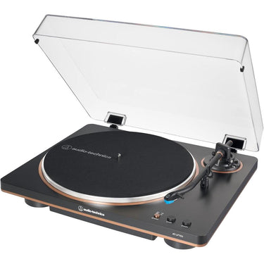 Audio-Technica Fully Automatic Belt-Drive Turntable, Black/Bronze w/ 12" Rubber Mat Bundle
