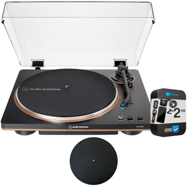 Audio-Technica Fully Automatic Belt-Drive Turntable, Black/Bronze w/ 2 Yr Warranty Bundle