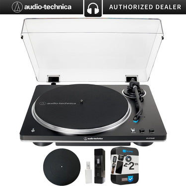 Audio-Technica Fully Automatic Wireless Belt-Drive Turntable +Mat +Cleaning + 2YR Warranty Pack